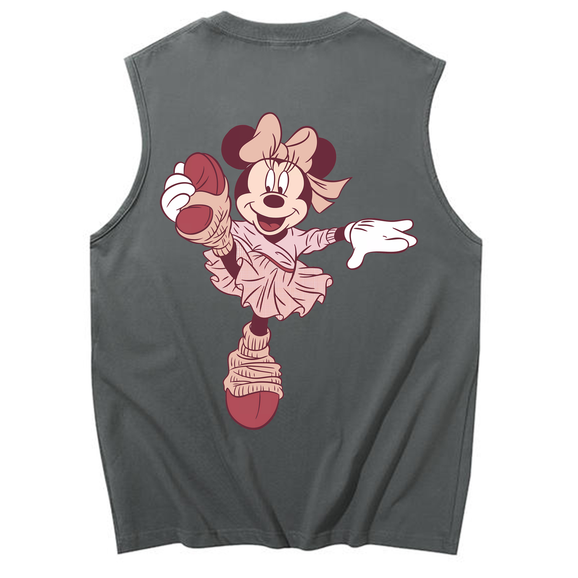 ミッキーマウス Mickey Mouse コットン100％タンクトップ（背面プリント）
